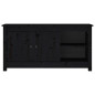 Meuble TV Noir 103x36,5x52 cm Bois de pin massif