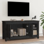 Meuble TV Noir 103x36,5x52 cm Bois de pin massif