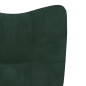 Chaise de relaxation Vert foncé Velours