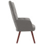 Chaise de relaxation Gris clair Velours