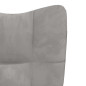 Chaise de relaxation Gris clair Velours