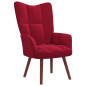 Chaise de relaxation Rouge bordeaux Velours