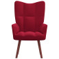 Chaise de relaxation Rouge bordeaux Velours