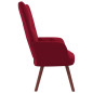 Chaise de relaxation Rouge bordeaux Velours