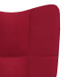 Chaise de relaxation Rouge bordeaux Velours