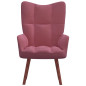 Chaise de relaxation Rose Velours