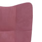 Chaise de relaxation Rose Velours