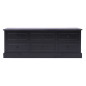 Meuble TV Noir 108x30x40 cm Bois de Paulownia solide