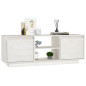 Meuble TV Blanc 110x30x40 cm Bois de pin massif