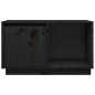 Meuble TV Noir 74x35x44 cm Bois de pin massif