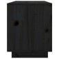 Meuble TV Noir 74x35x44 cm Bois de pin massif