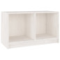 Meuble TV Blanc 70x33x42 cm Bois de pin massif