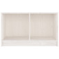 Meuble TV Blanc 70x33x42 cm Bois de pin massif