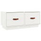 Meuble TV Blanc 80x34x35 cm Bois de pin massif