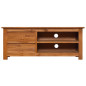 Meuble TV colonial marron clair - Bois de teck - 100x30x40 cm