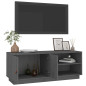 Meuble TV Gris 105x34x40 cm Bois de pin massif