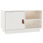 Meuble TV Blanc 70x34x40 cm Bois de pin massif