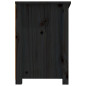 Meuble TV Noir 114x35x52 cm Bois de pin massif