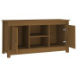 Meuble TV Marron miel 103x36,5x52 cm Bois de pin massif