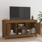 Meuble TV Marron miel 103x36,5x52 cm Bois de pin massif