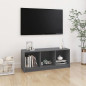 Meuble TV Gris 104x33x41 cm Bois de pin massif