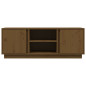 Meuble TV Marron miel 110x35x40,5 cm Bois de pin massif