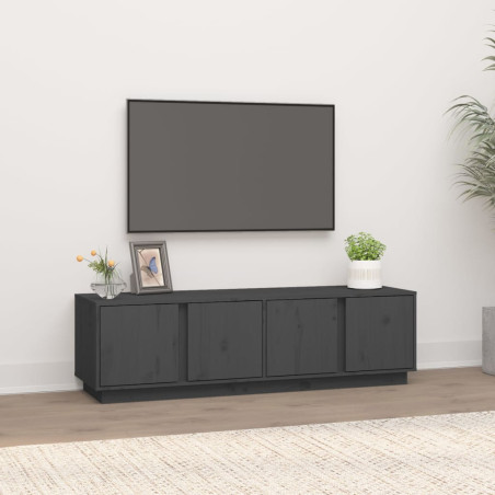 Meuble TV Gris 140x40x40 cm Bois de pin massif