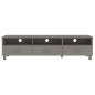 Meuble TV HAMAR Gris clair 158x40x40 cm Bois massif de pin