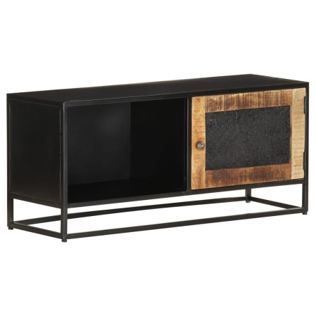 Meuble TV 90x30x40 cm Bois de manguier brut