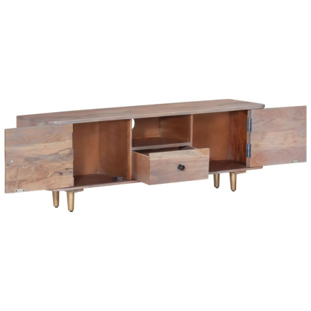 Meuble TV 118x30x40 cm Bois d'acacia massif