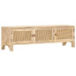 Meuble TV 140x30x40 cm Bois de manguier et canne naturelle