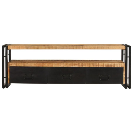 Meuble TV 120x30x40 cm Bois massif de manguier