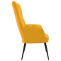 Chaise de relaxation Jaune moutarde Velours