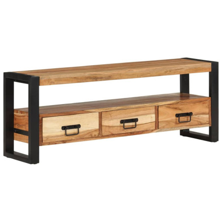 Meuble TV 120x30x45 cm bois d'acacia massif