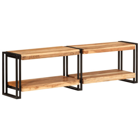 Meuble TV 140x30x40 cm bois d'acacia massif