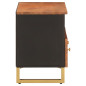 Meuble TV marron et noir 70x33,5x46 cm bois massif de manguier