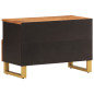 Meuble TV marron et noir 70x33,5x46 cm bois massif de manguier