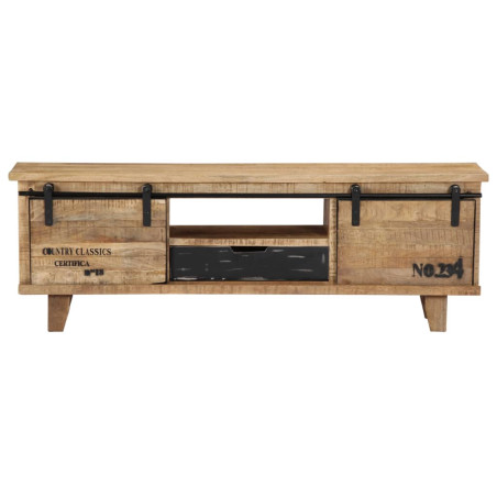 Meuble TV 120x30x40 cm Bois massif de manguier