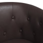 Chaise cabriolet avec repose-pied marron similicuir