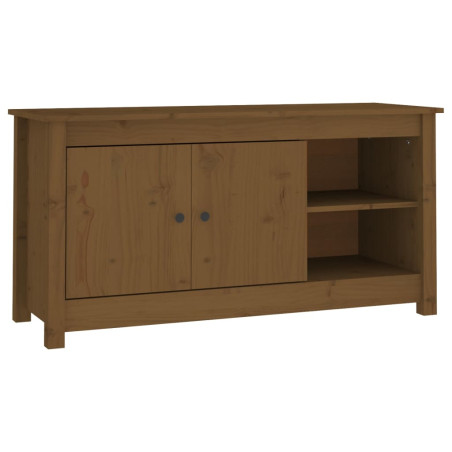 Meuble TV Marron miel 103x36,5x52 cm Bois de pin massif