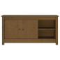 Meuble TV Marron miel 103x36,5x52 cm Bois de pin massif