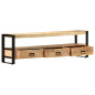 Meuble TV 150x30x45 cm Bois solide de manguier