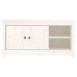 Meuble TV Blanc 103x36,5x52 cm Bois de pin massif