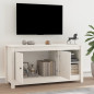 Meuble TV Blanc 103x36,5x52 cm Bois de pin massif