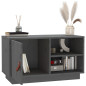 Meuble TV Gris 70x34x40 cm Bois de pin massif