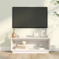 Meuble TV Blanc 90x35x35 cm Bois de pin massif