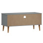 Meuble TV MOLDE Gris 106x40x49 cm Bois de pin massif