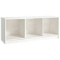 Meuble TV Blanc 104x33x41 cm Bois de pin massif