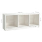 Meuble TV Blanc 104x33x41 cm Bois de pin massif