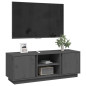 Meuble TV Gris 110x35x40,5 cm Bois de pin massif